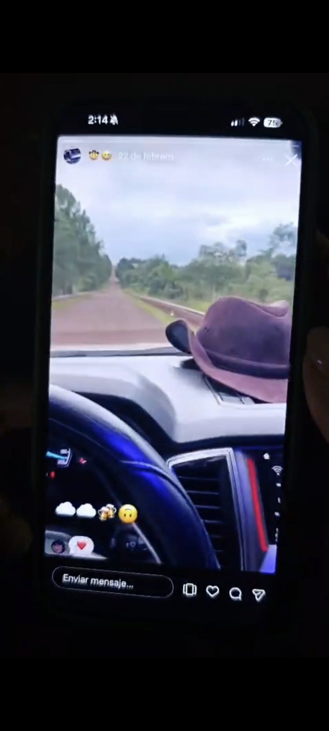 Captura de pantalla del video donde el conductor consume alcohol al volante