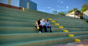 Nueva tribuna de 700 lugares en la cancha de hockey del Polideportivo